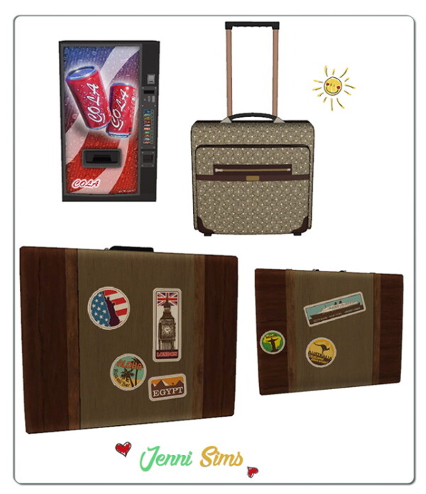 Suitcases and soda machine from Jenni Sims