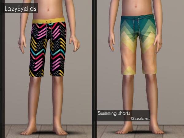 Simple short dress, swimsuit and swimming shorts from Lazyeyelids