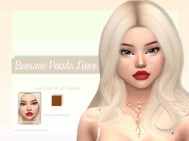 Brownie Points Liner by LadySimmer94 from TSR • Sims 4 Downloads