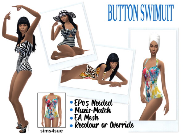 Button Swimsuit from Sims 4 Sue