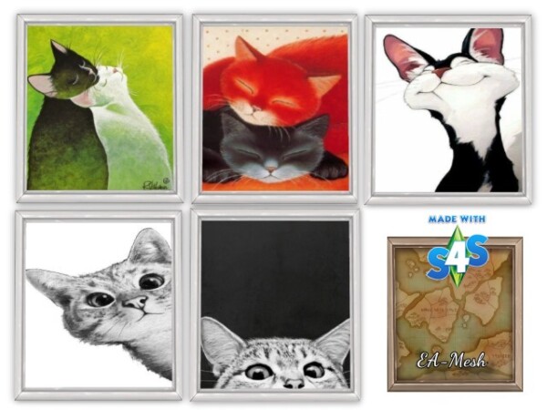 Cat pictures by oldbox from All4Sims