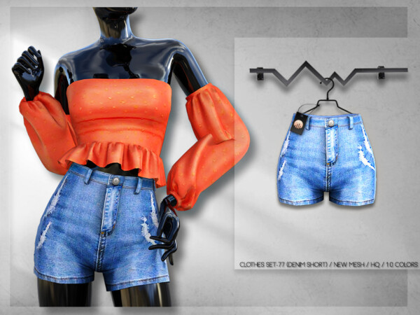 Clothes set 77 Denim Shorts by busra tr from TSR