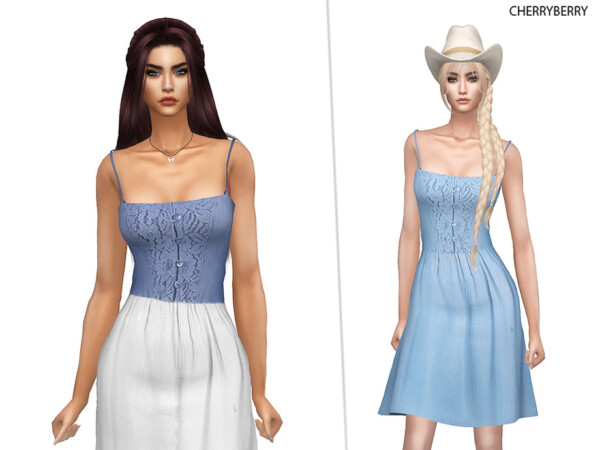 Country Charm Dress by CherryBerrySim from TSR