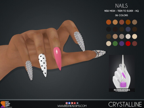 Crystalline nails from Red Head Sims