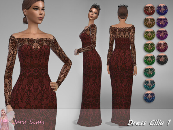 Dress Cilia 1 by Jaru Sims from TSR • Sims 4 Downloads