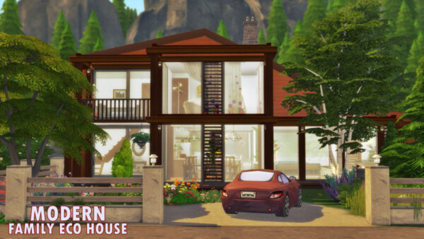 Family Eco House from Sims 3 by Mulena