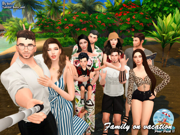Family on Vacation II   Pose Pack by Beto ae0 from TSR