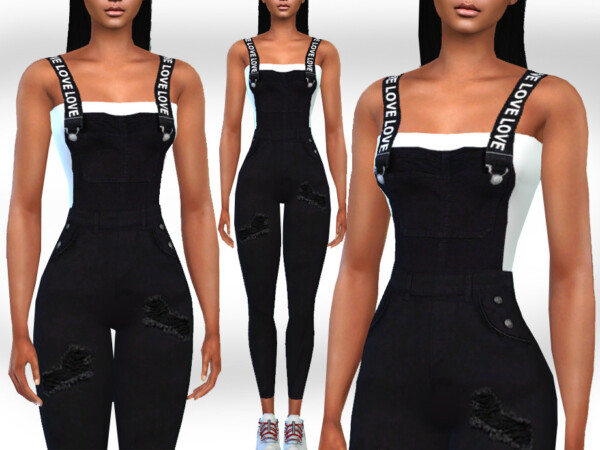 Fashion Black Overall by Saliwa from TSR