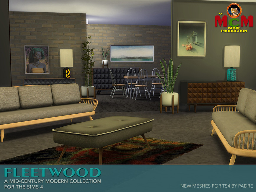 Fleetwood Mid Century Living and Dining Rooms by padre from TSR