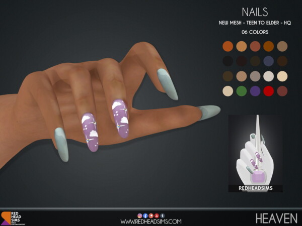 Heaven Nails from Red Head Sims