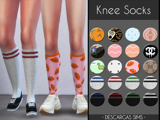 Knee Socks from Descargas Sims