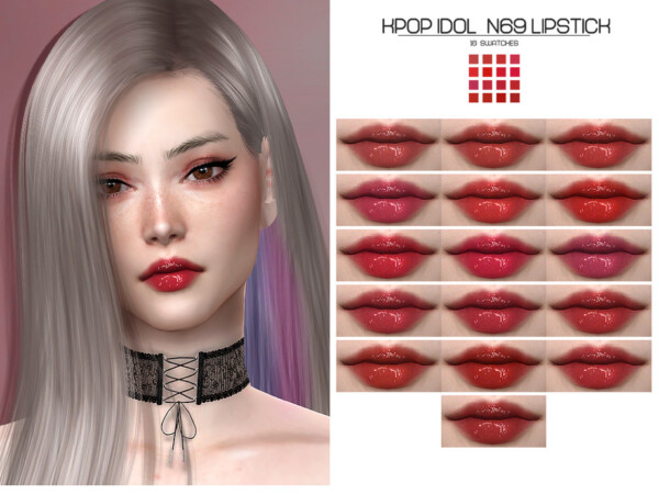 Kpop Idol N69 Lipstick by Lisaminicatsims from TSR