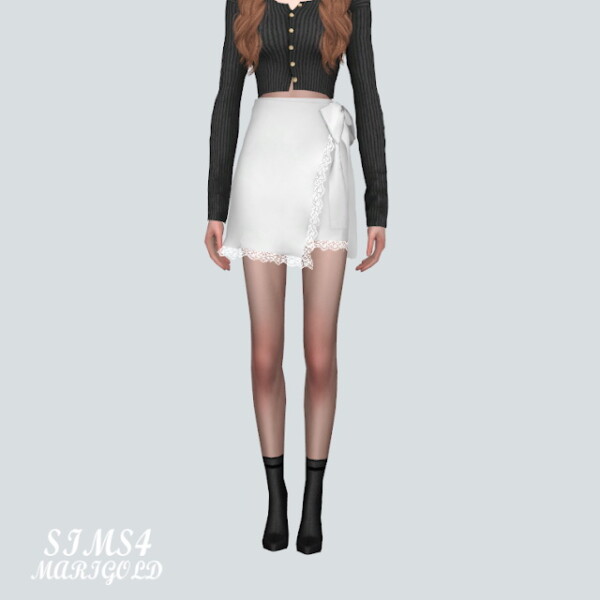 Lace Cute Mini Skirt V2 from SIMS4 Marigold