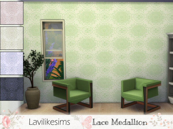 Lace Medallions Walls by lavilikesims from TSR