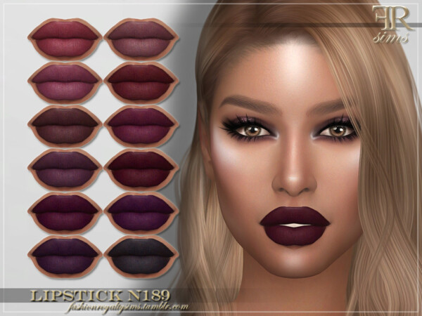 Lipstick N189 by FashionRoyaltySims from TSR