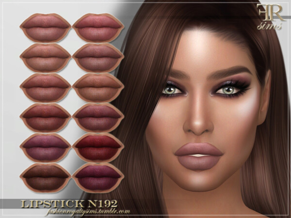 Lipstick N192 by FashionRoyaltySims from TSR