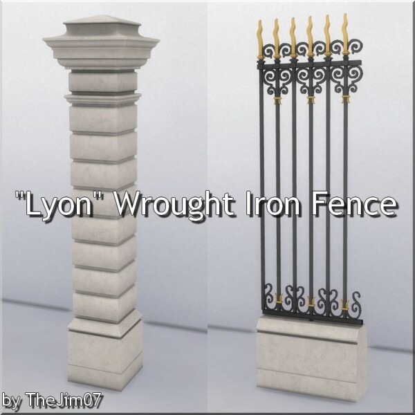Lyon Wrought Iron Fence by TheJim07 from Mod The Sims
