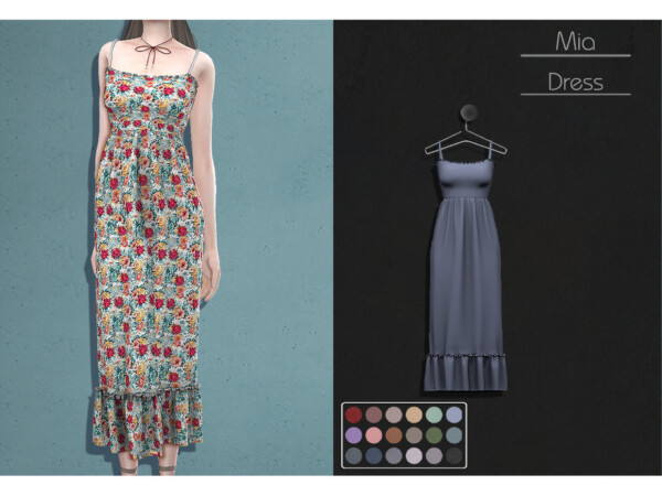 Mia Dress by Lisaminicatsims from TSR
