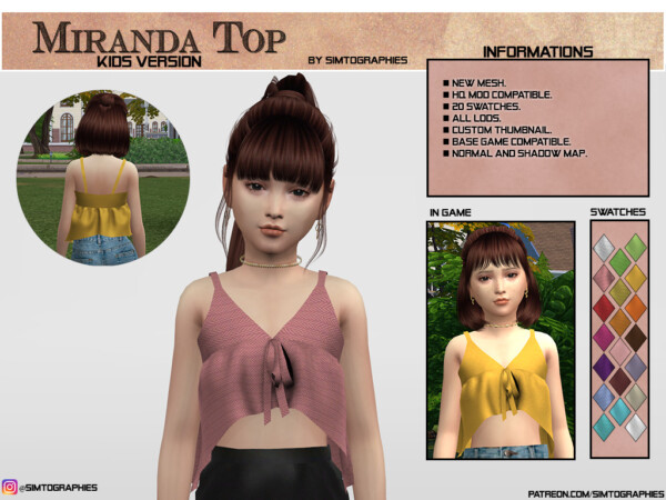Ice Cream Poses, Miranda Dress and Top from Simtographies