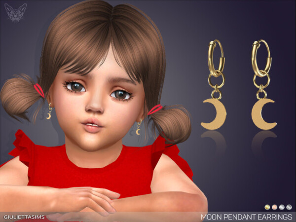 Moon Pendant Earrings For Toddlers by feyona from TSR