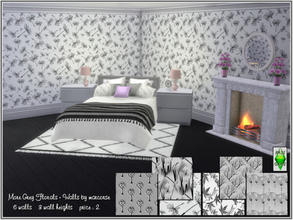 More Grey Florals Walls by marcorse from TSR