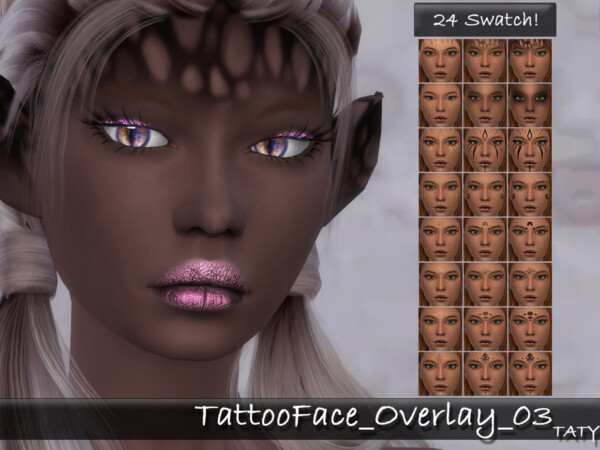 Tattoo Face Overlay 03 by tatygagg from TSR