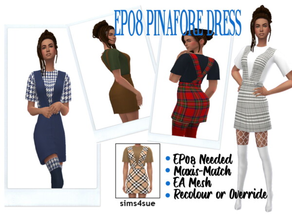 Pinafore Dress recolored from Sims 4 Sue