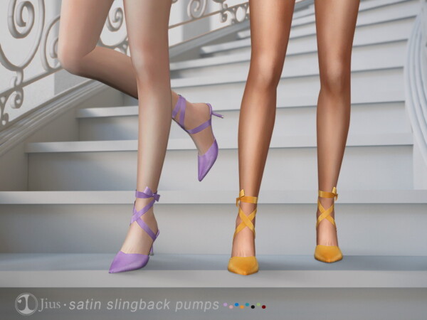 Satin slingback pumps 01 by Jius from TSR