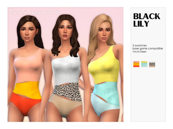 Tricolor Swimsuit 02 by Black Lily from TSR