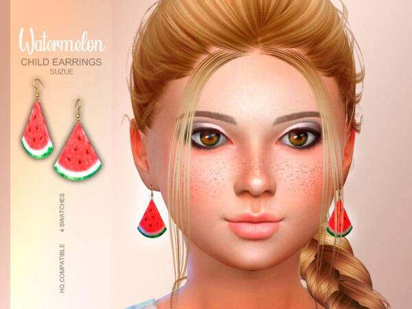 Watermelon Child Earrings by Suzue from TSR