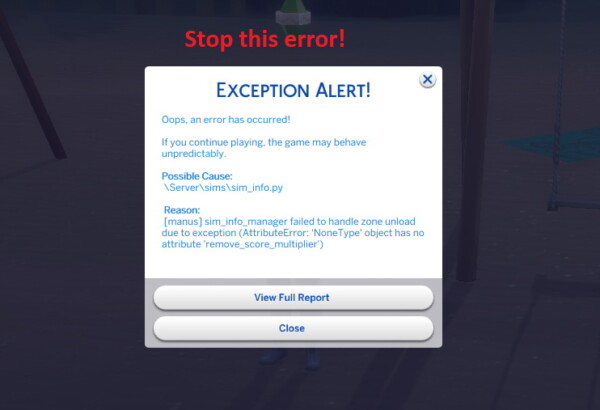 Whim Modifier Exception Fixer by Iced Cream from Mod The Sims