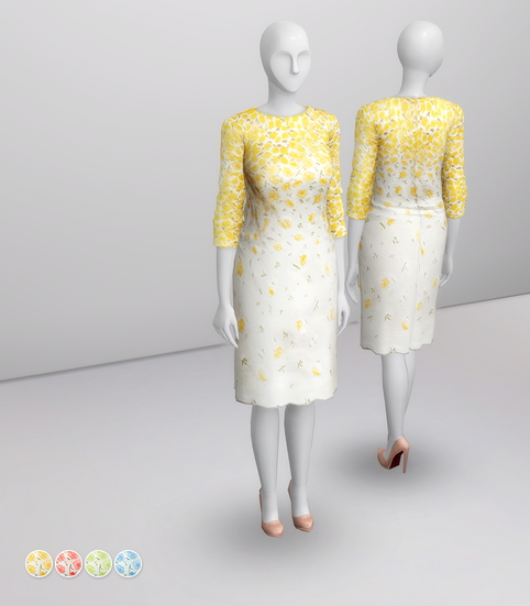 Yellow Floral Dress from Rusty Nail