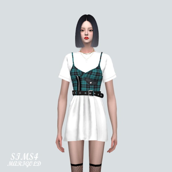 Z Punk Mini Dress With T shirts from SIMS4 Marigold