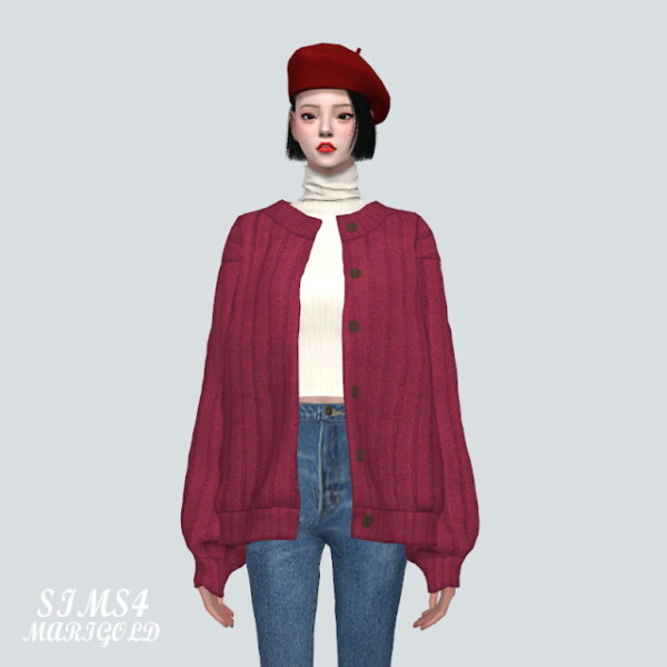 GG Turtleneck With Cardigan V2 from SIMS4 Marigold • Sims 4 Downloads