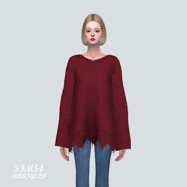 AA Rough Long Sweater from SIMS4 Marigold