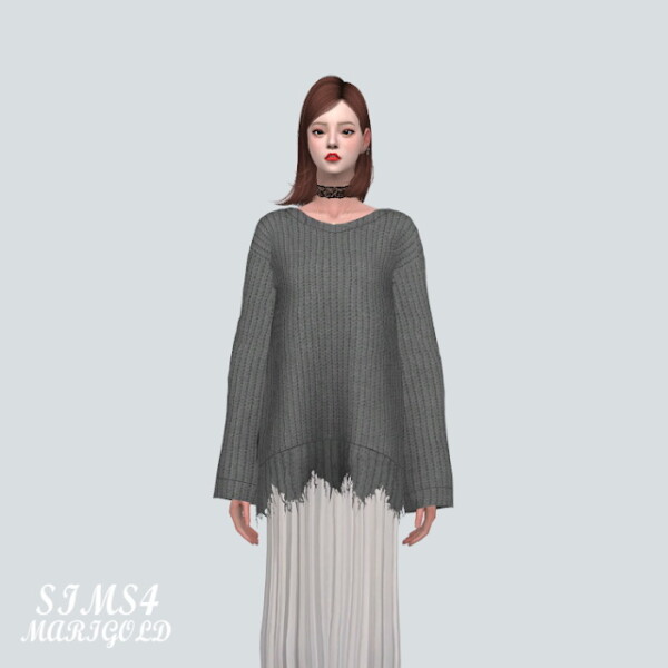 AA Rough Long Sweater from SIMS4 Marigold