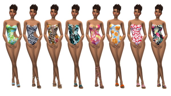 Strapless Swimsuit from Sims 4 Sue