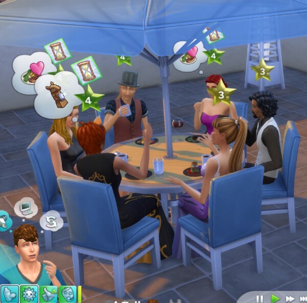 Restaurant Groups Diners of 4, 5 and 6 by spgm69 from Mod The Sims