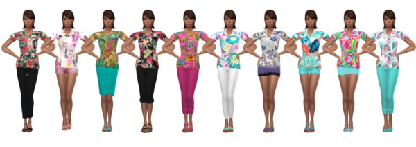 Summer shirt bowling from Sims 4 Sue