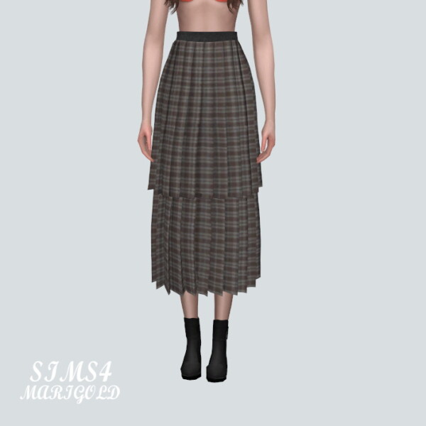 TTT Pleats 22 Long Skirt from SIMS4 Marigold