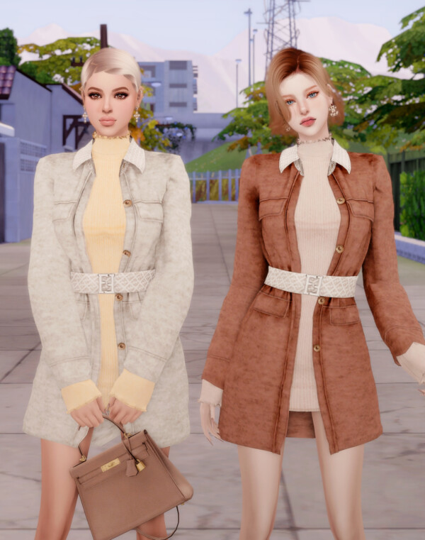Coat and Turtleneck Dress from Rimings