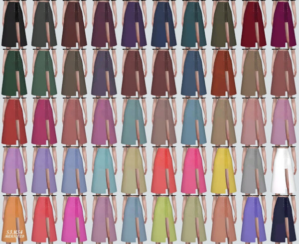 QQQ Lace Up Long Skirt from SIMS4 Marigold