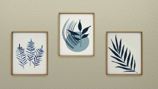 Blue Plant Paintings from Sunkissedlilacs