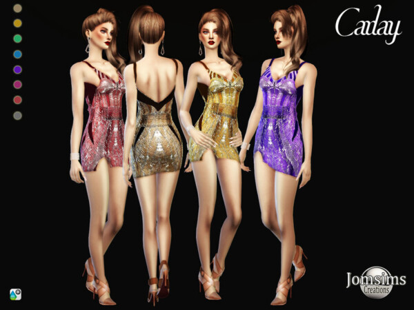 Carlay dress by jomsims from Mod The Sims