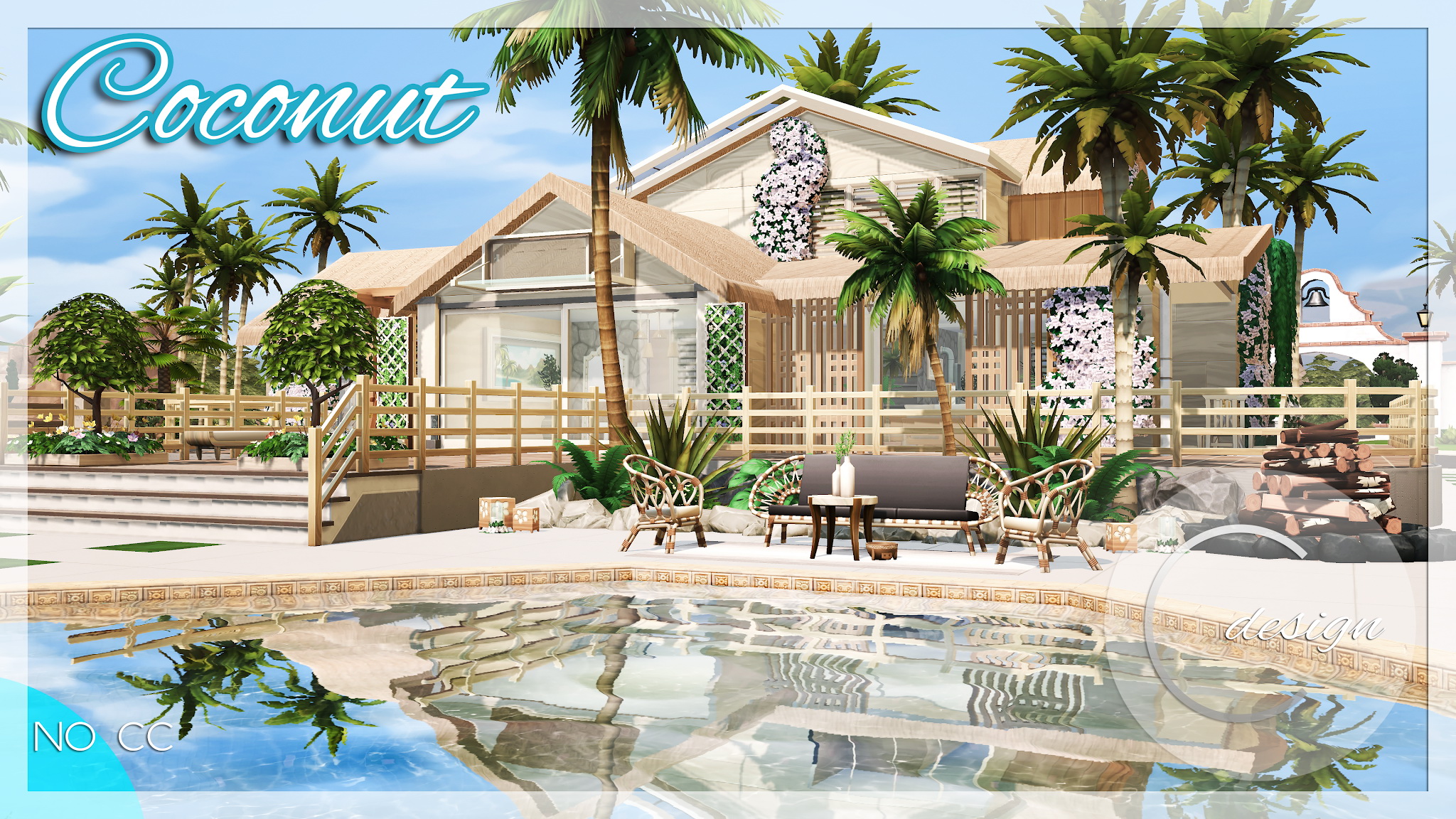 Coconut House from Cross Design • Sims 4 Downloads