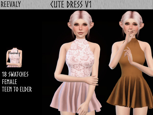 Cute Dress V1 by Reevaly from TSR