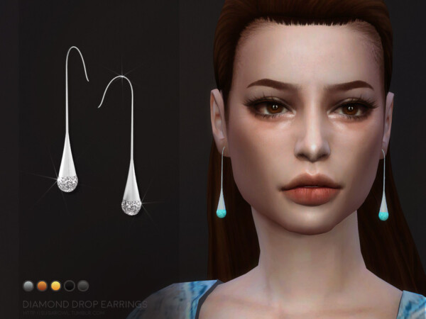 Diamond Drop earrings by sugar owl from TSR