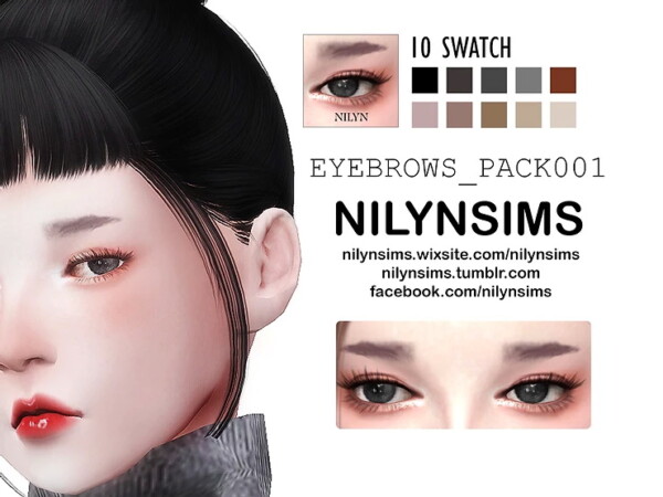 Eyebrows Pack 001 from Nilyn Sims 4