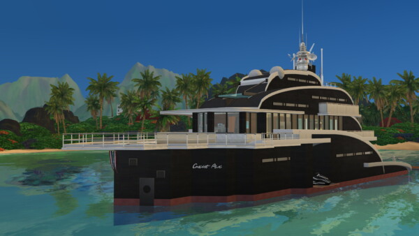 Gorgona yacht No CC by PinkCherub from Mod The Sims