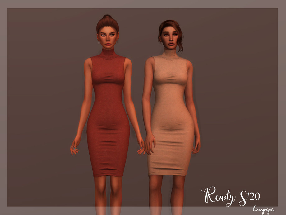 Knit Dress Dr349 By Laupipi From Tsr • Sims 4 Downloads